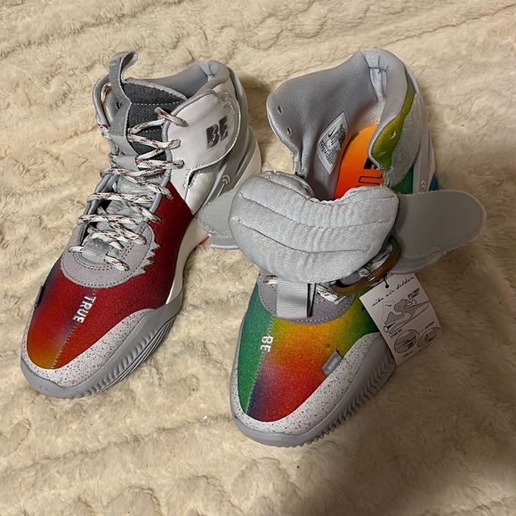 AUTHENTIC Nike Air Deldon Multicolor Basketball Shoes Size 9.5 BE TRUE - Picture 6 of 17